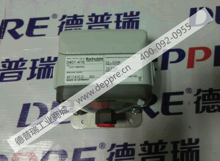 Barksdale接线板膜片压力开关D2T-M80SS